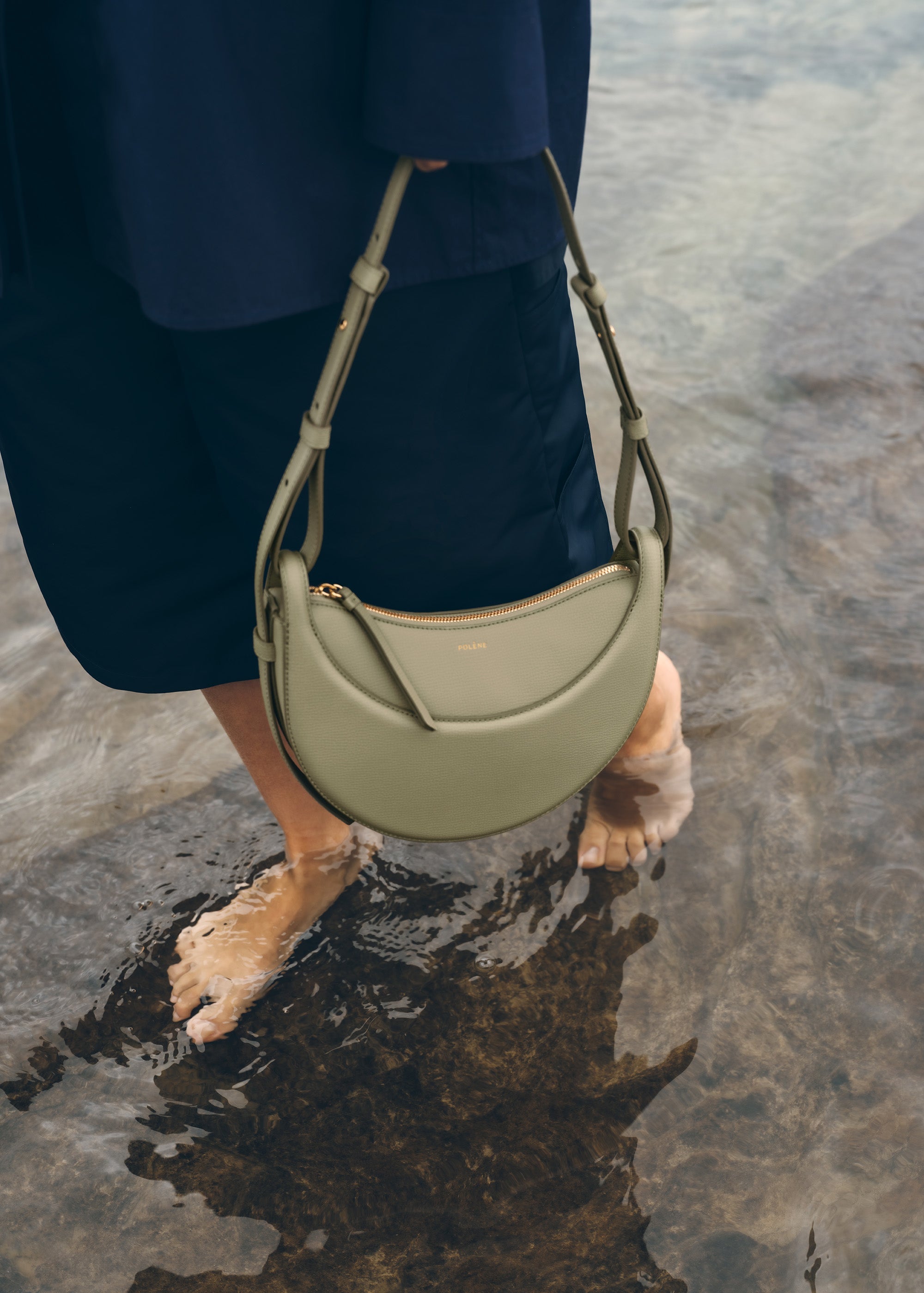 Polène | Bag - Numéro Dix - Textured Linden – Polène US
