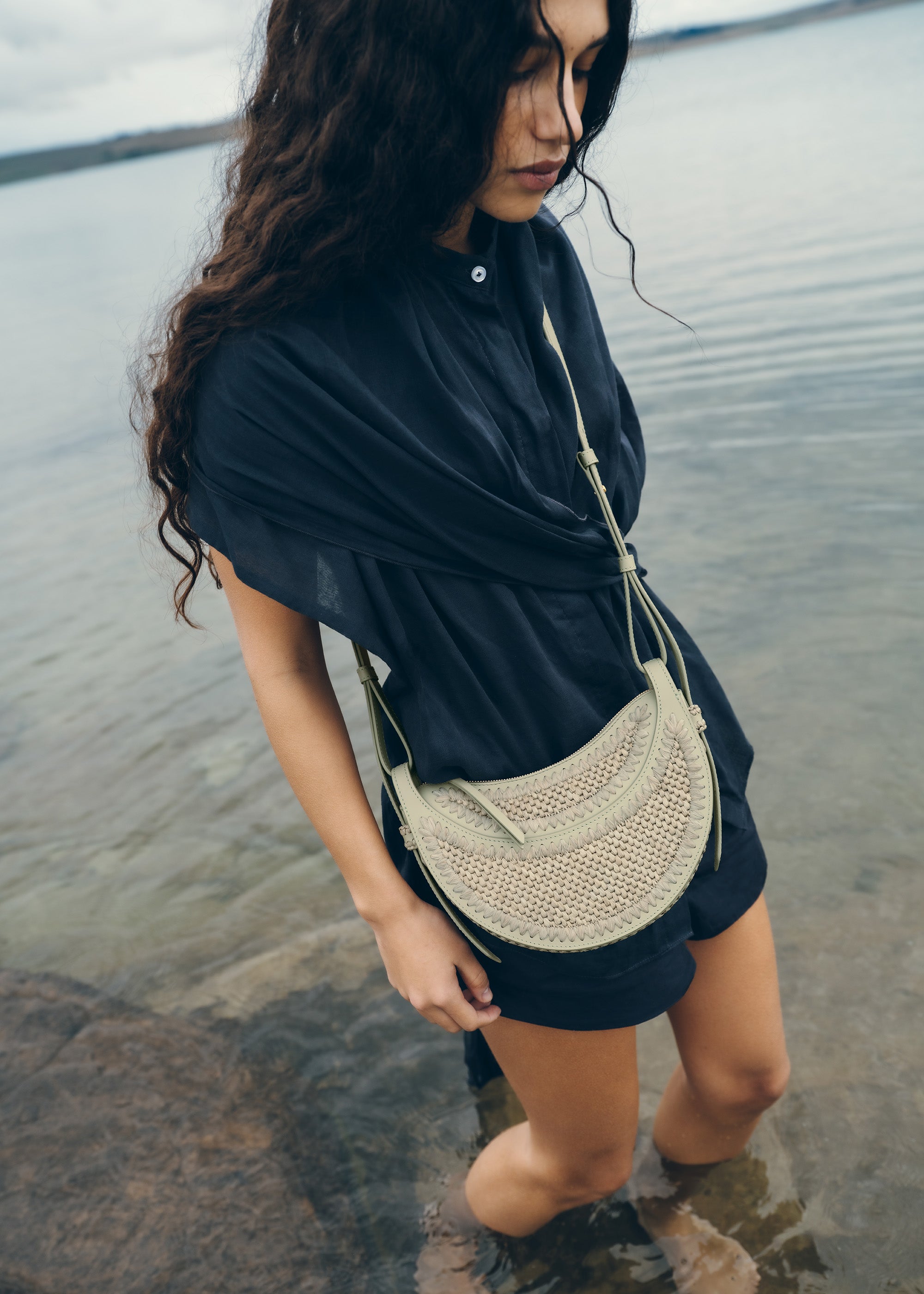 Polène | Bag - Numéro Dix - Raffia Laurel – Polène US