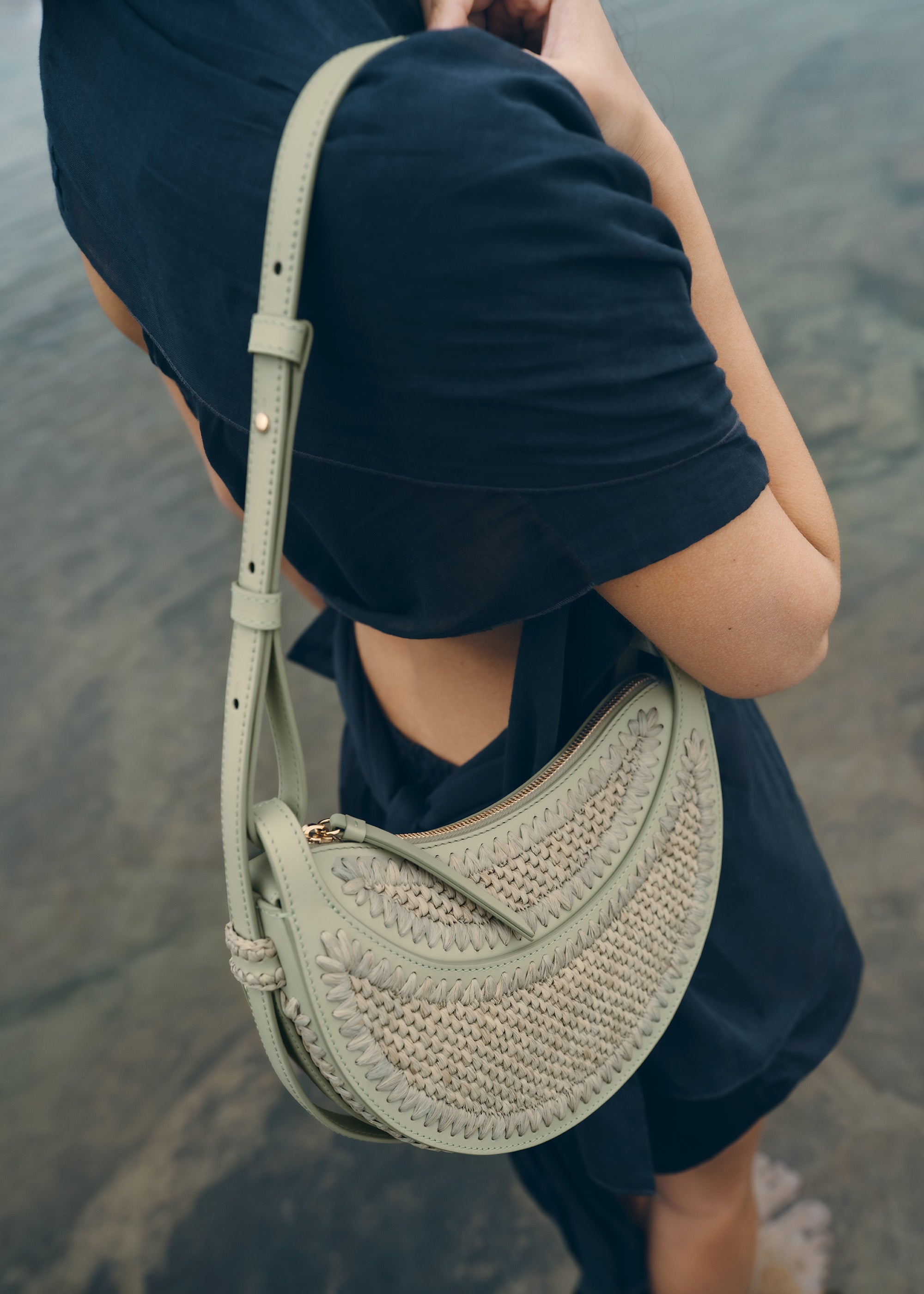 Polène | Bag - Numéro Dix - Raffia Laurel – Polène US