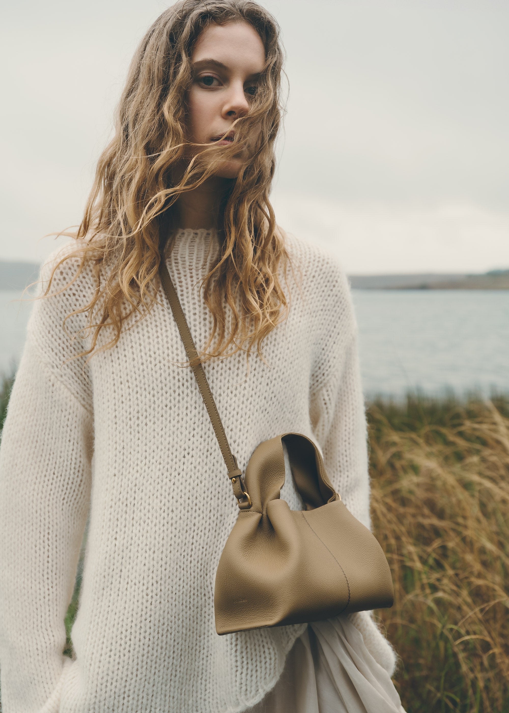 Polène | Bag - Numéro Neuf Mini - Textured Smoky Olive – Polène US