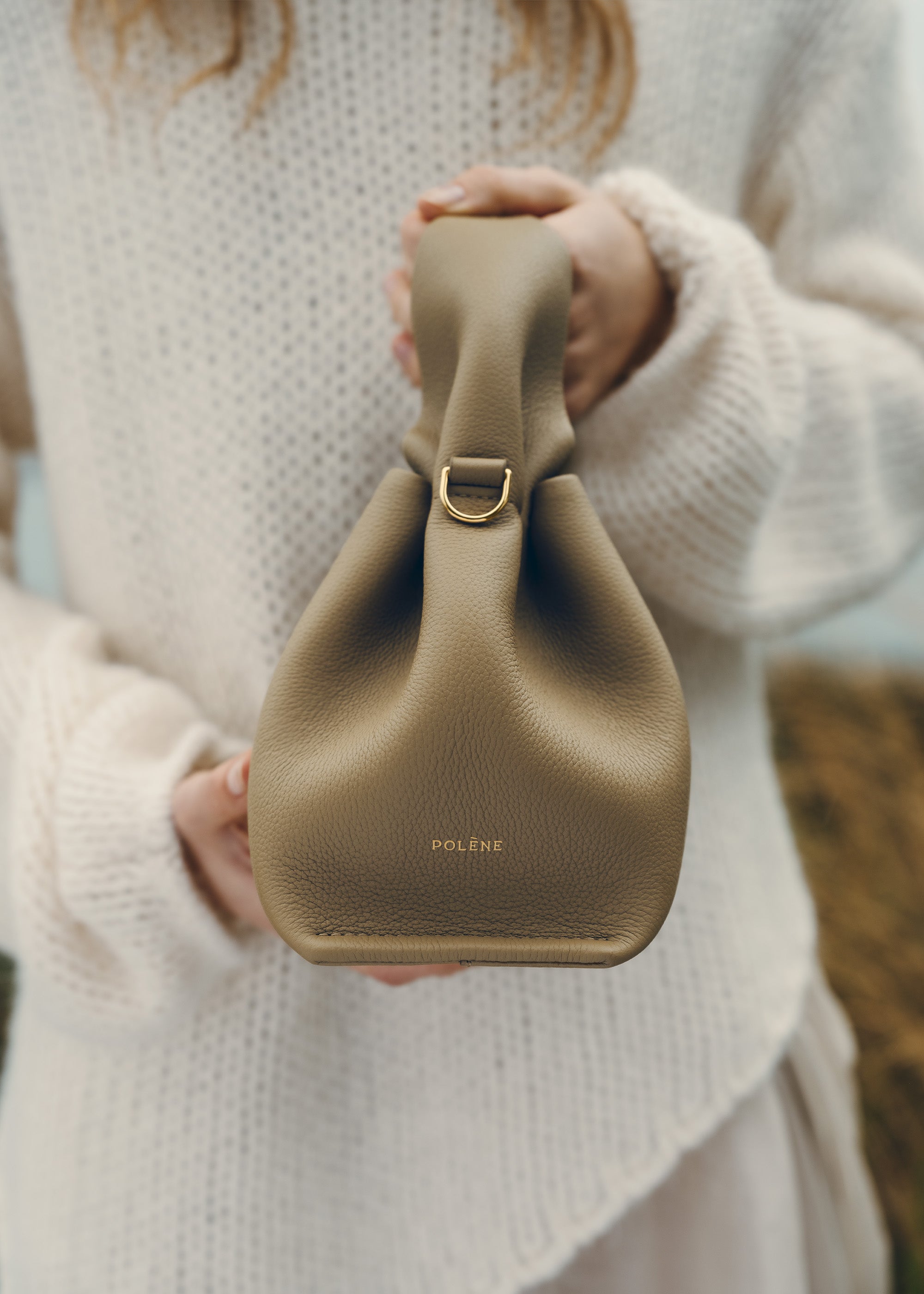 Polène | Bag - Numéro Neuf Mini - Textured Smoky Olive – Polène US