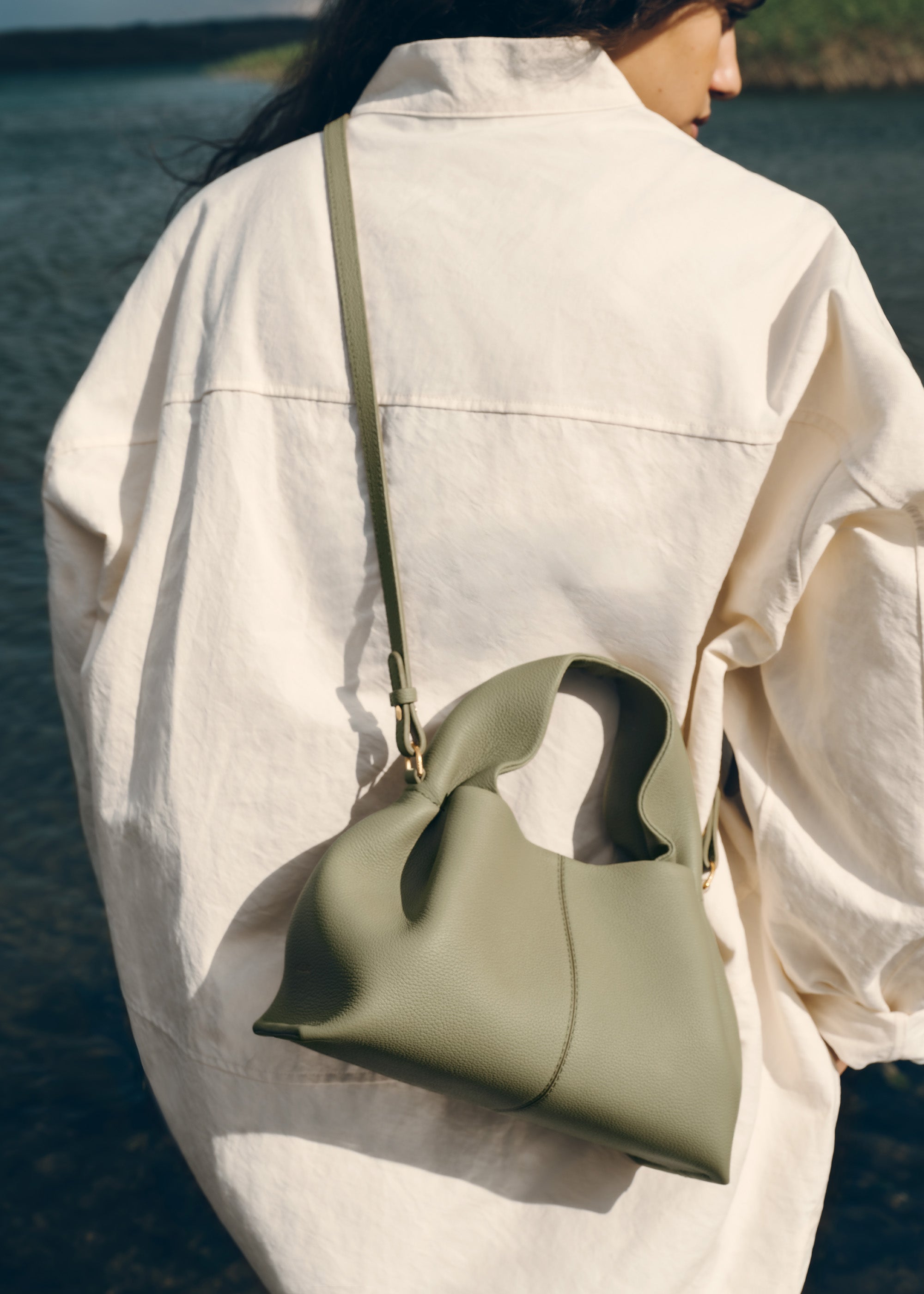 Polène | Bag - Numéro Neuf Mini - Textured Linden – Polène US