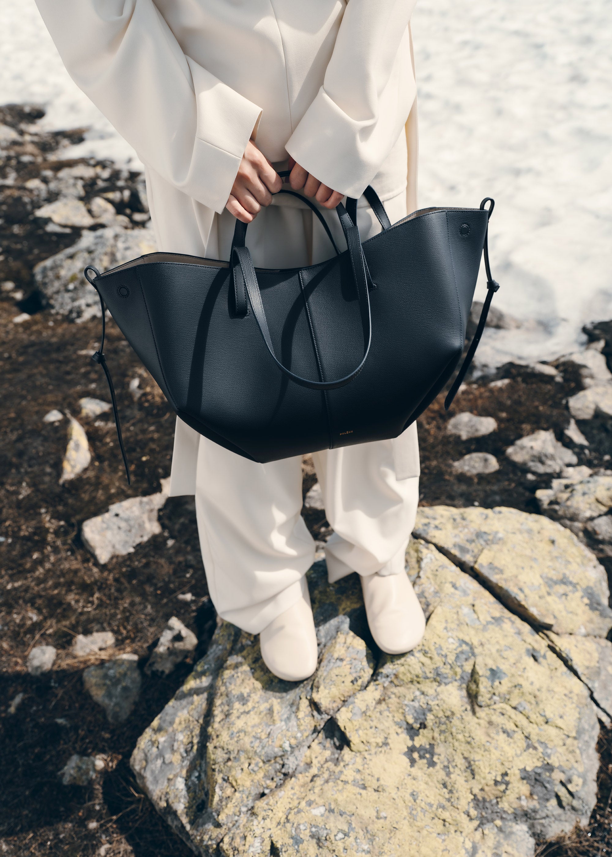 Polène | Bag - Cyme - Textured Deep Blue – Polène US