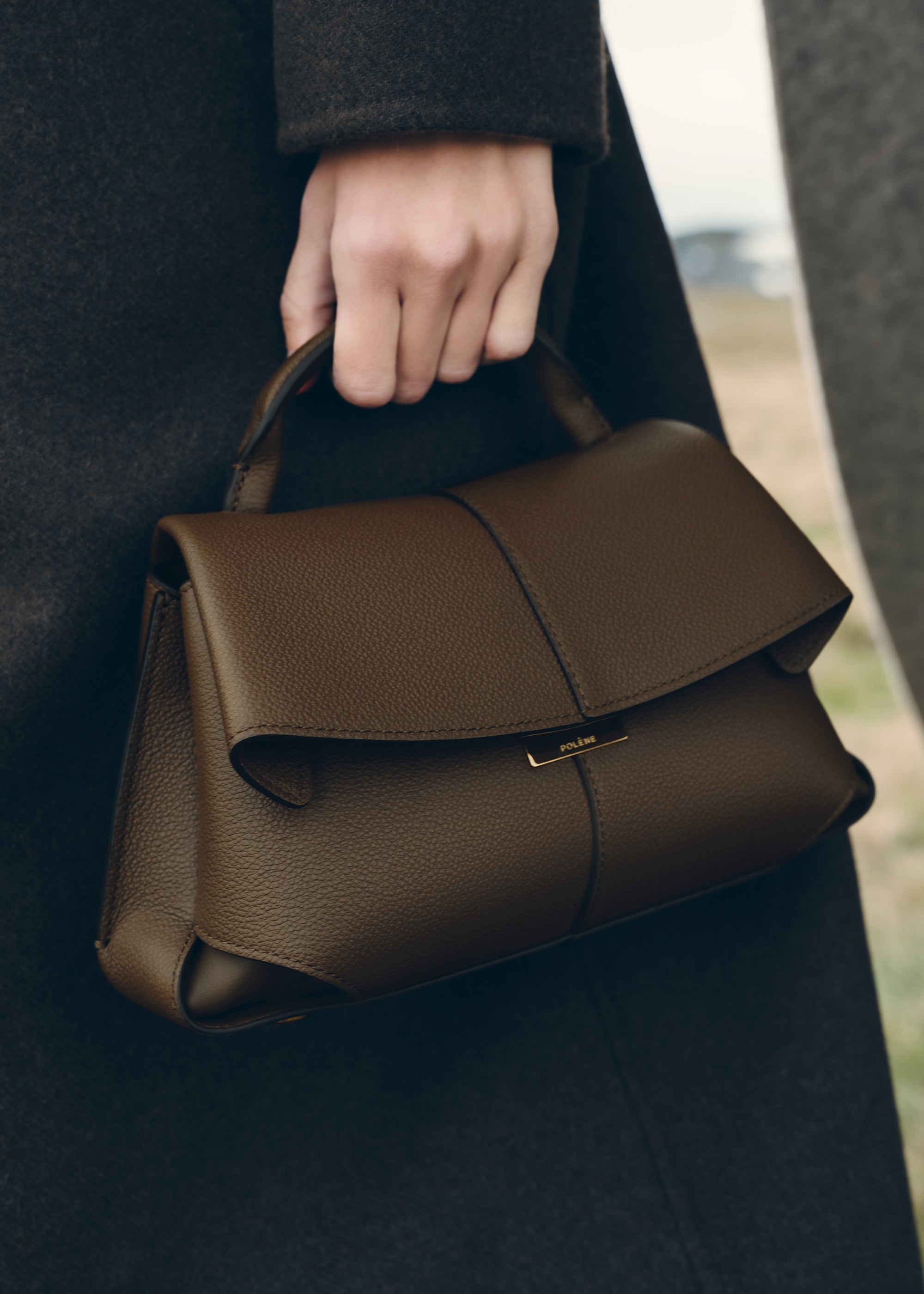 Polène | Bag - Mokki Mini - Textured Candied Chestnut – Polène US
