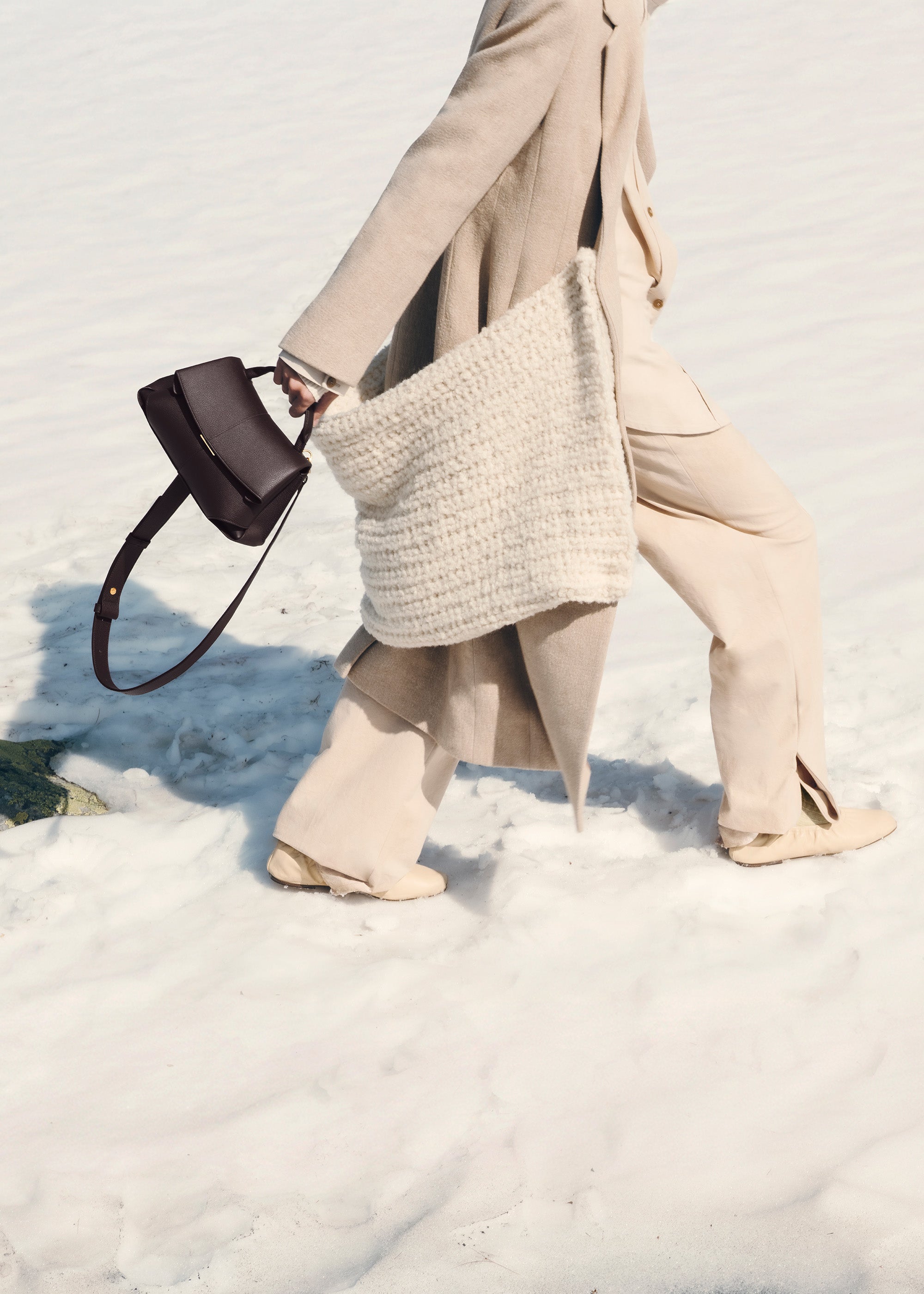 Polène | Bag - Mokki Mini - Textured Plum – Polène US