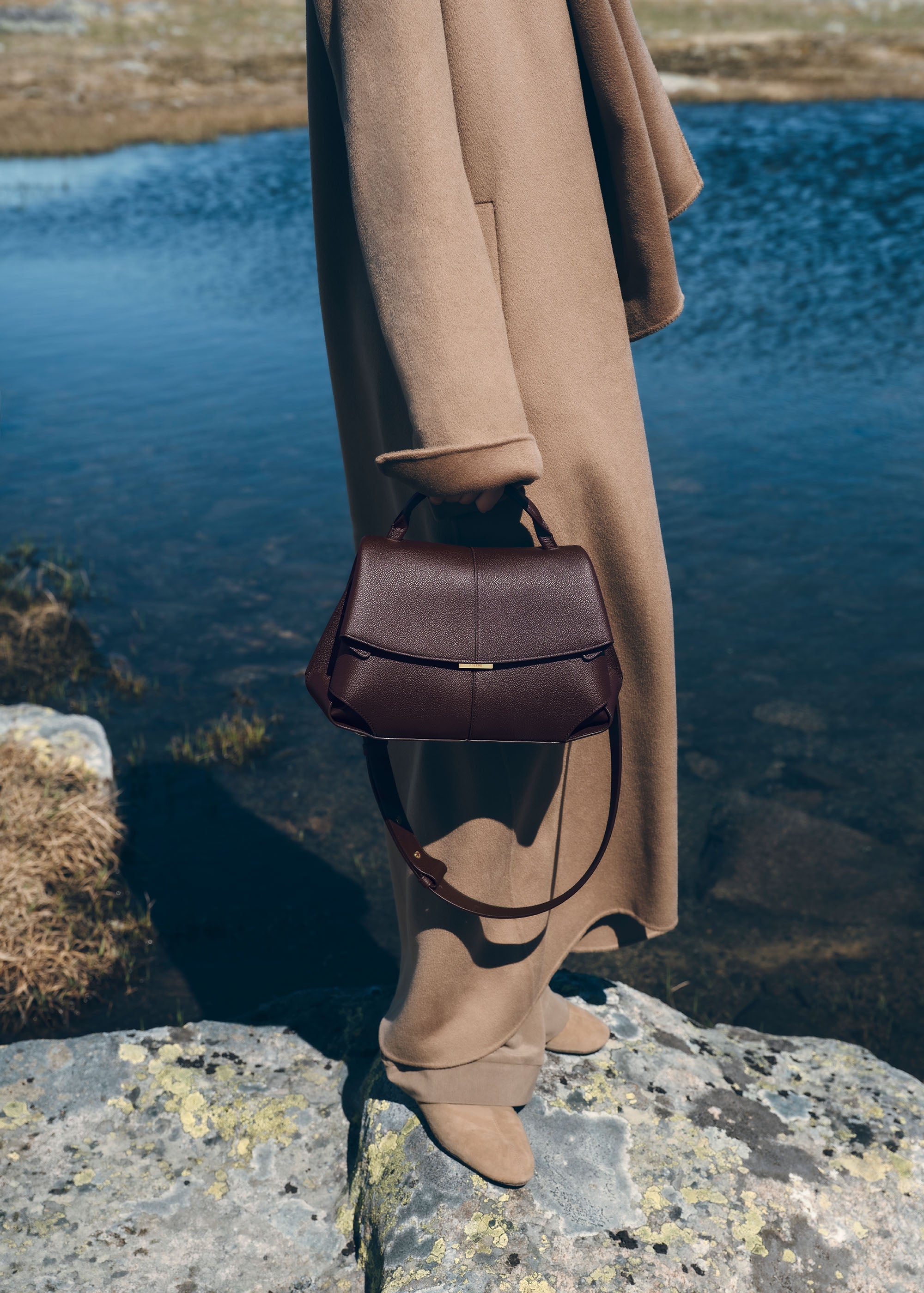 Polène | Bag - Mokki - Textured Plum – Polène US