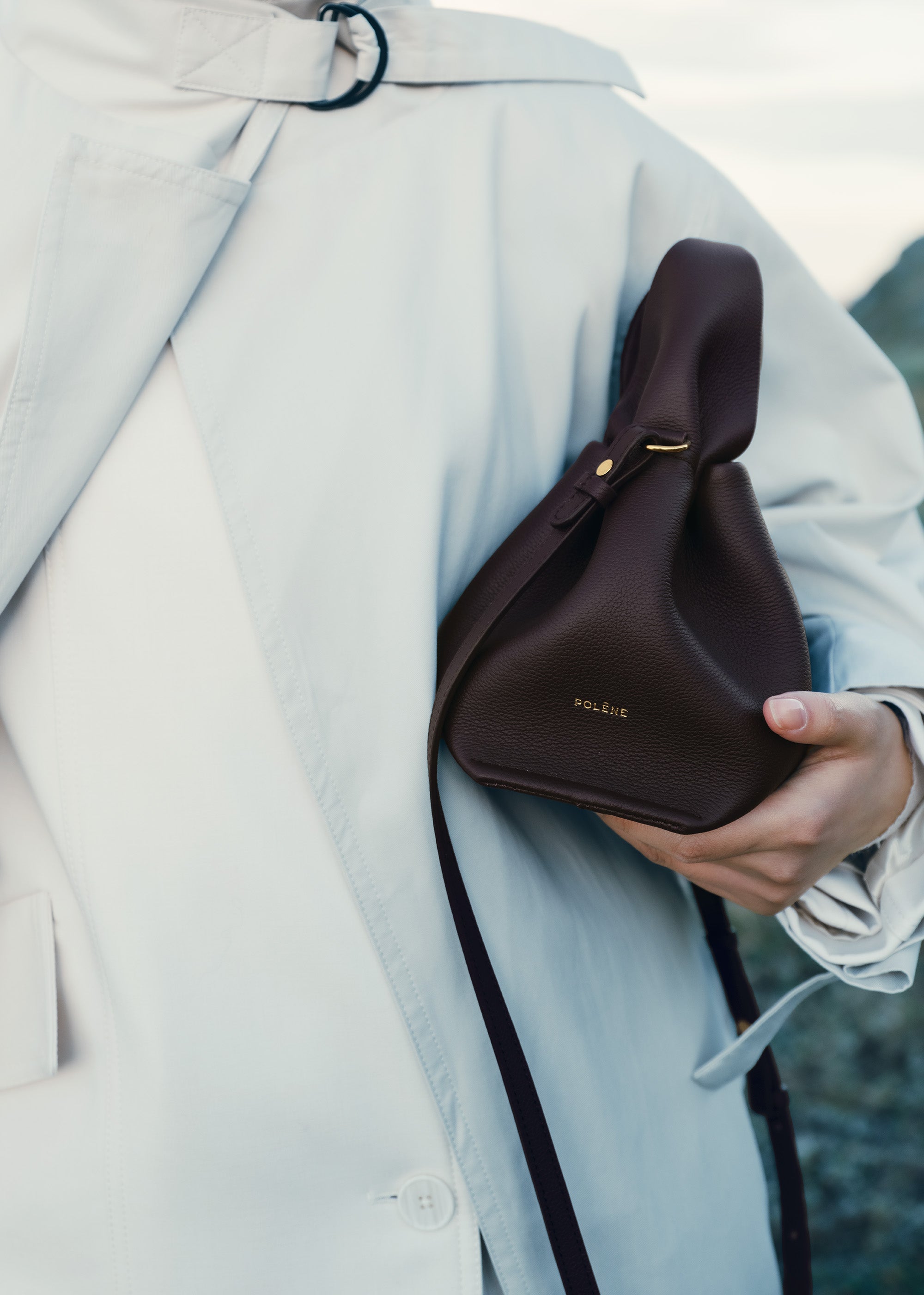 Polène | Bag - Numéro Neuf Mini - Textured Plum – Polène US