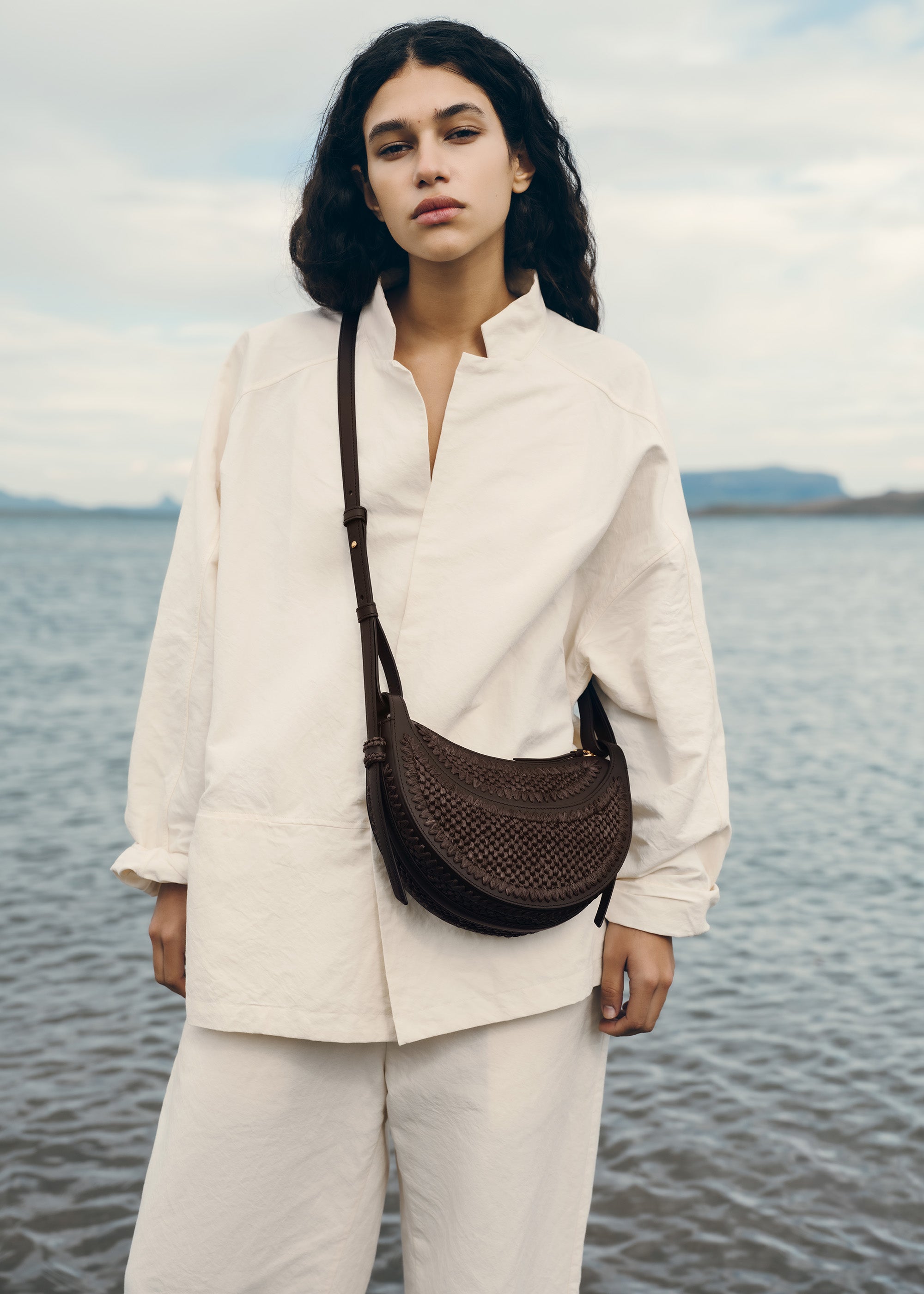 Polène | Bag - Numéro Dix - Raffia Ebony – Polène US