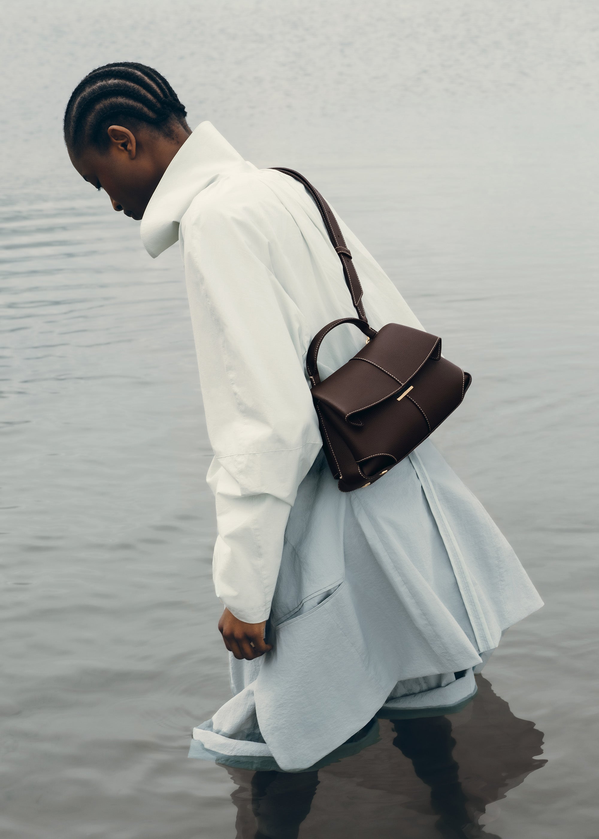 Polène | Bag - Mokki Mini - Textured Ebony – Polène US