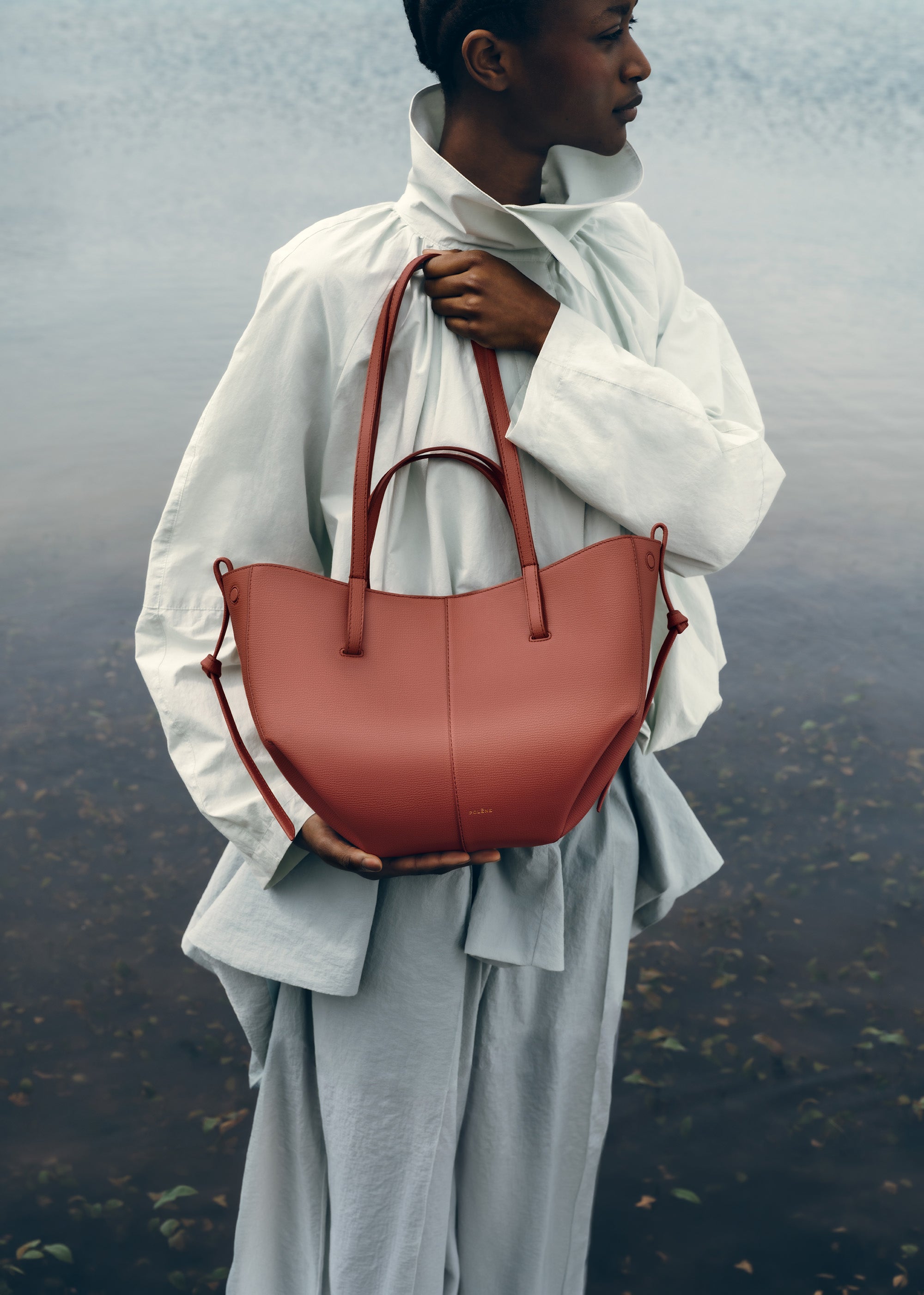 Polène | Bag - Cyme Mini - Textured Terracotta – Polène US