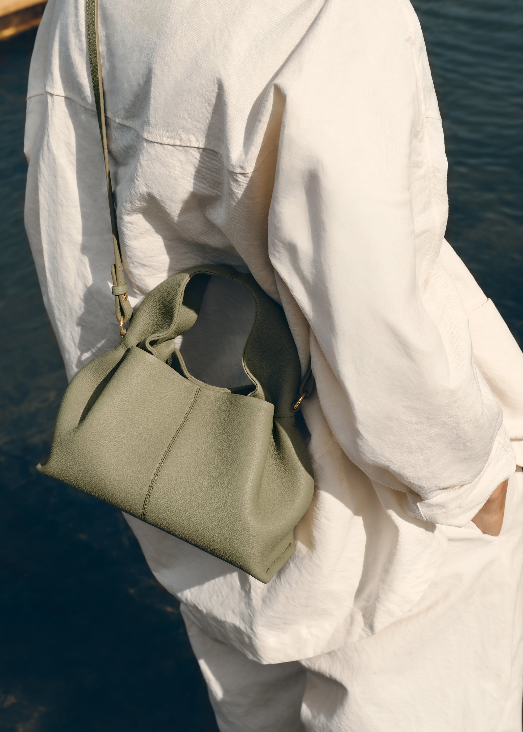 Polène | Bag - Numéro Neuf Mini - Textured Linden – Polène US