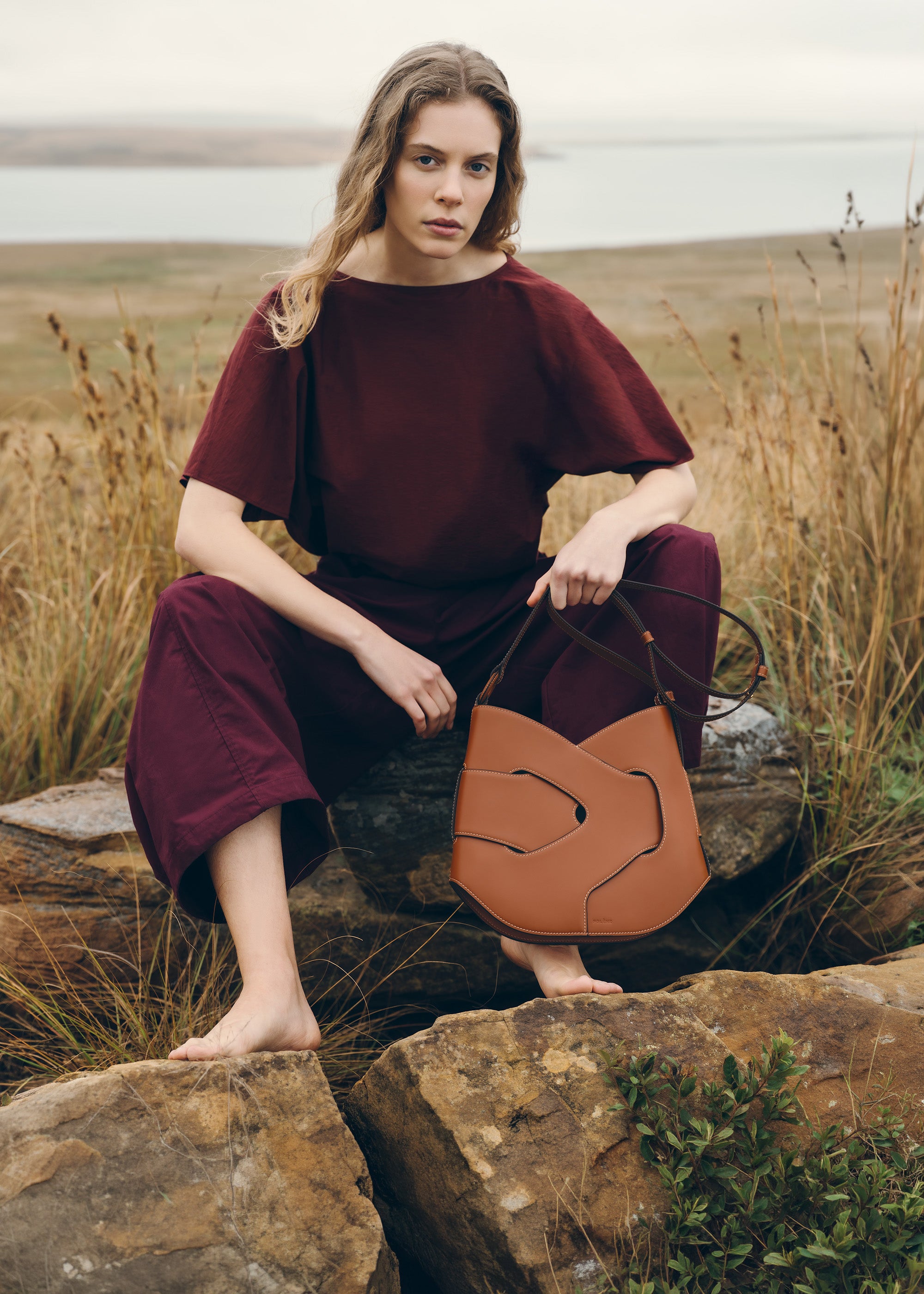 Polène | Bag - Nodde Hobo - Smooth Cognac – Polène US