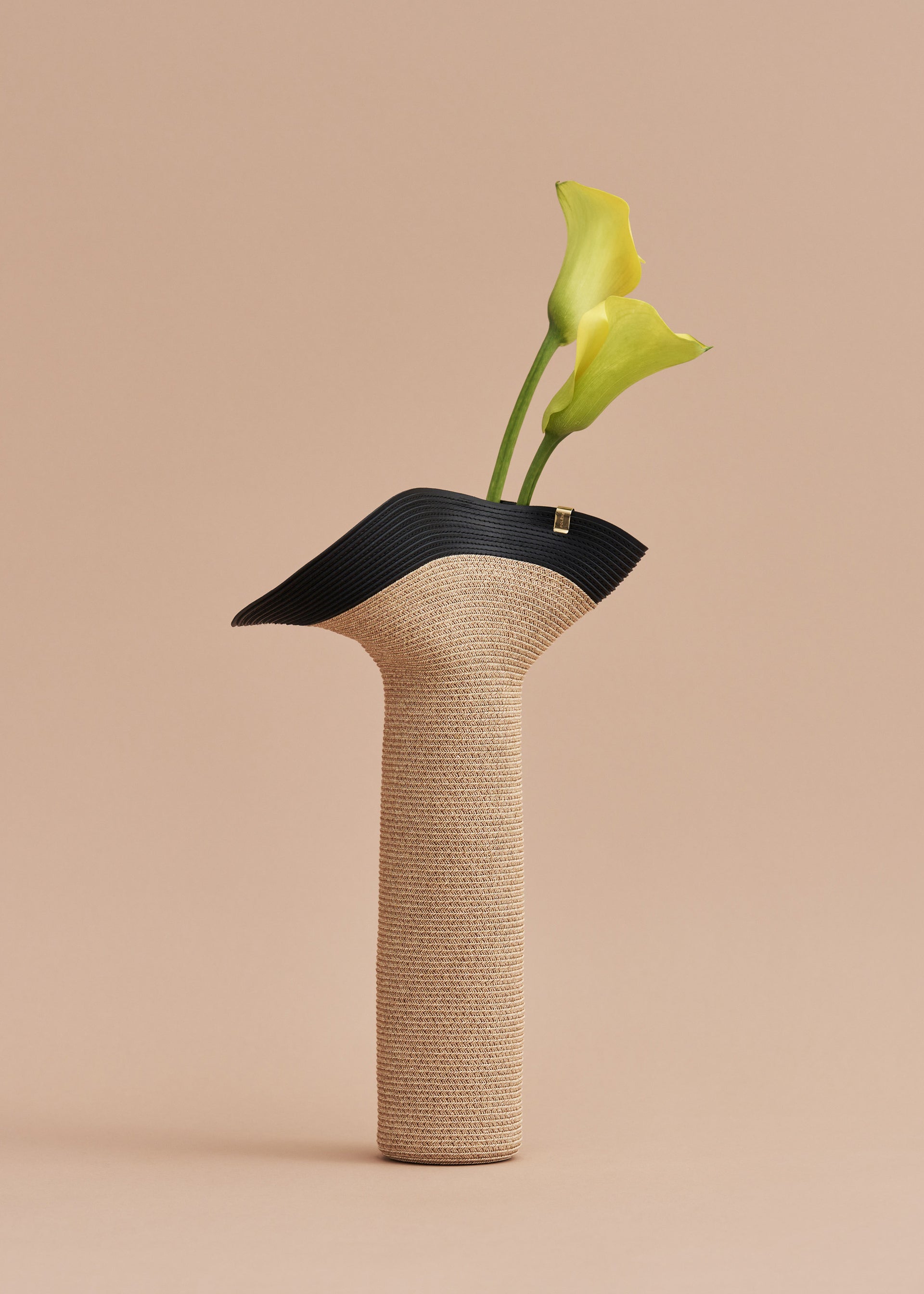 Tall Lapel Vase - Black