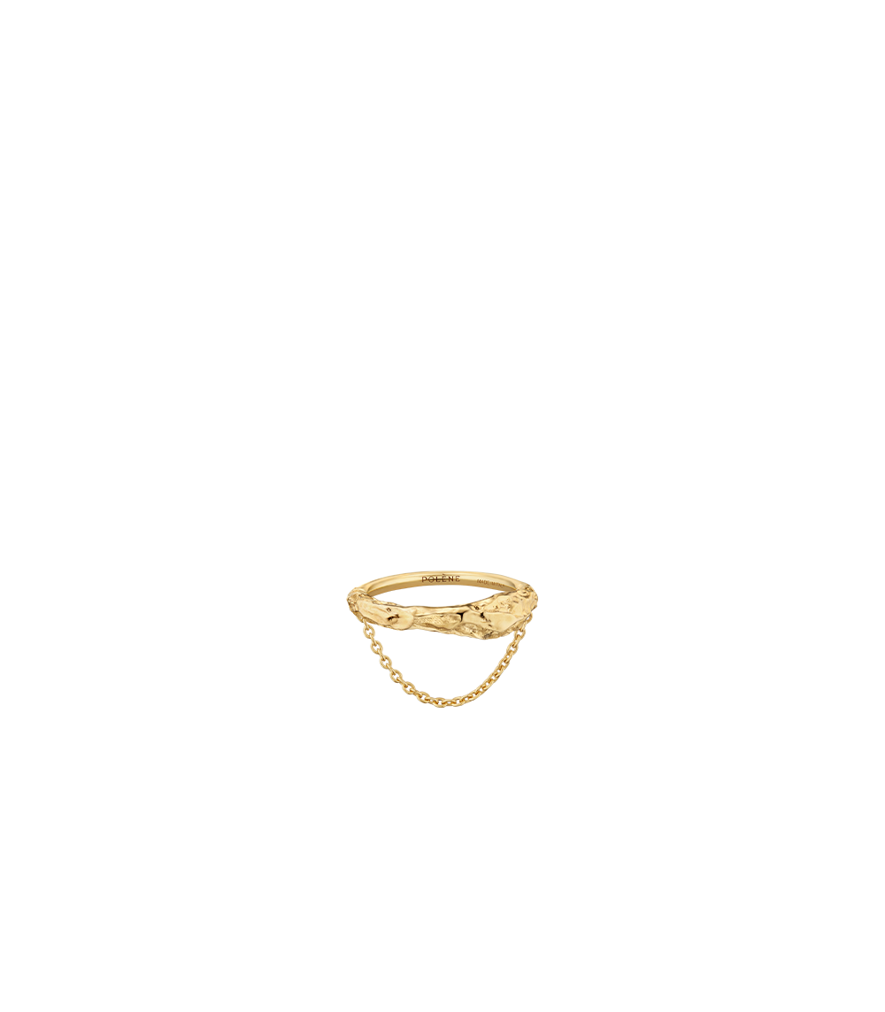 Eroz Chain Ring - 24 carat gold-gilded edition