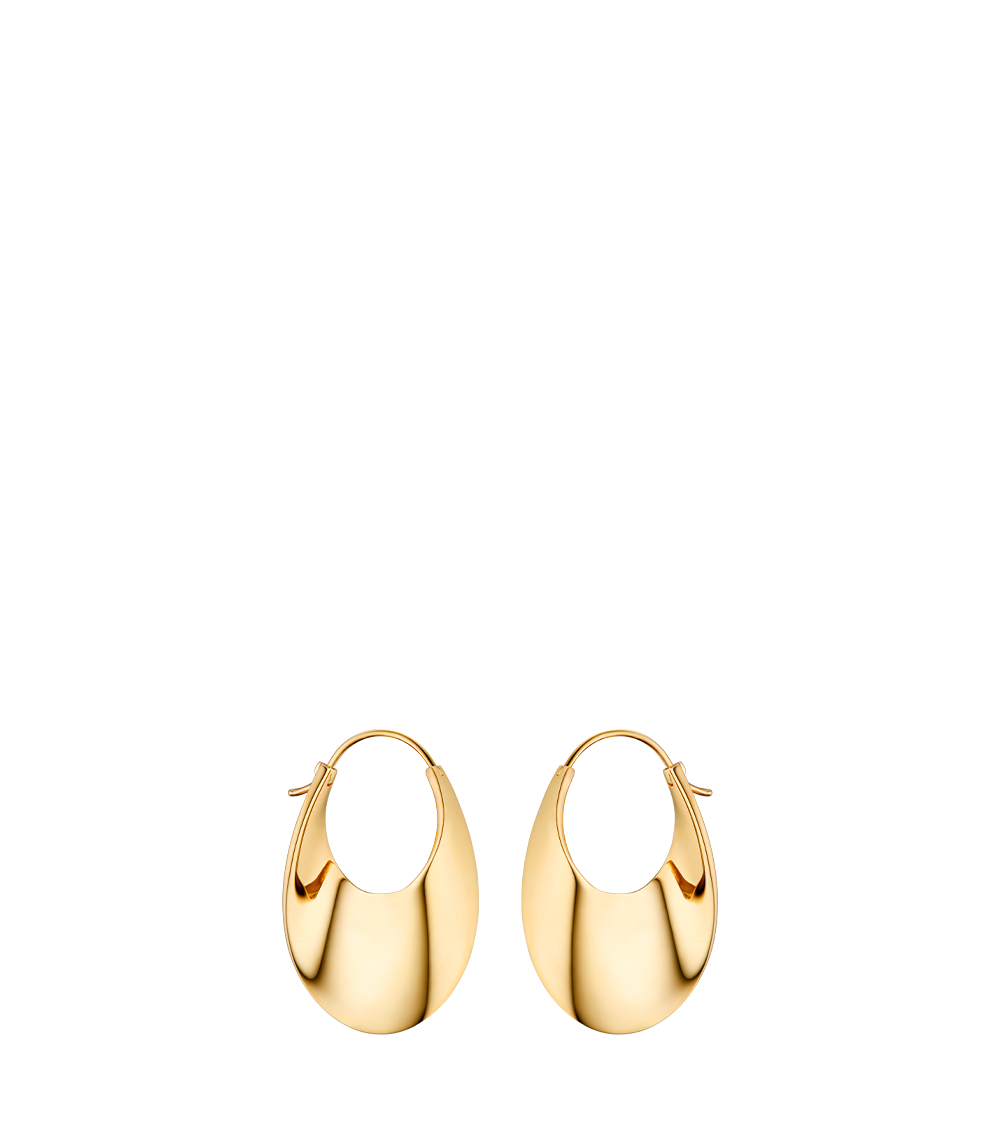 Polène | Earrings - Éole Slim Hoop - 24 carat gold gilded