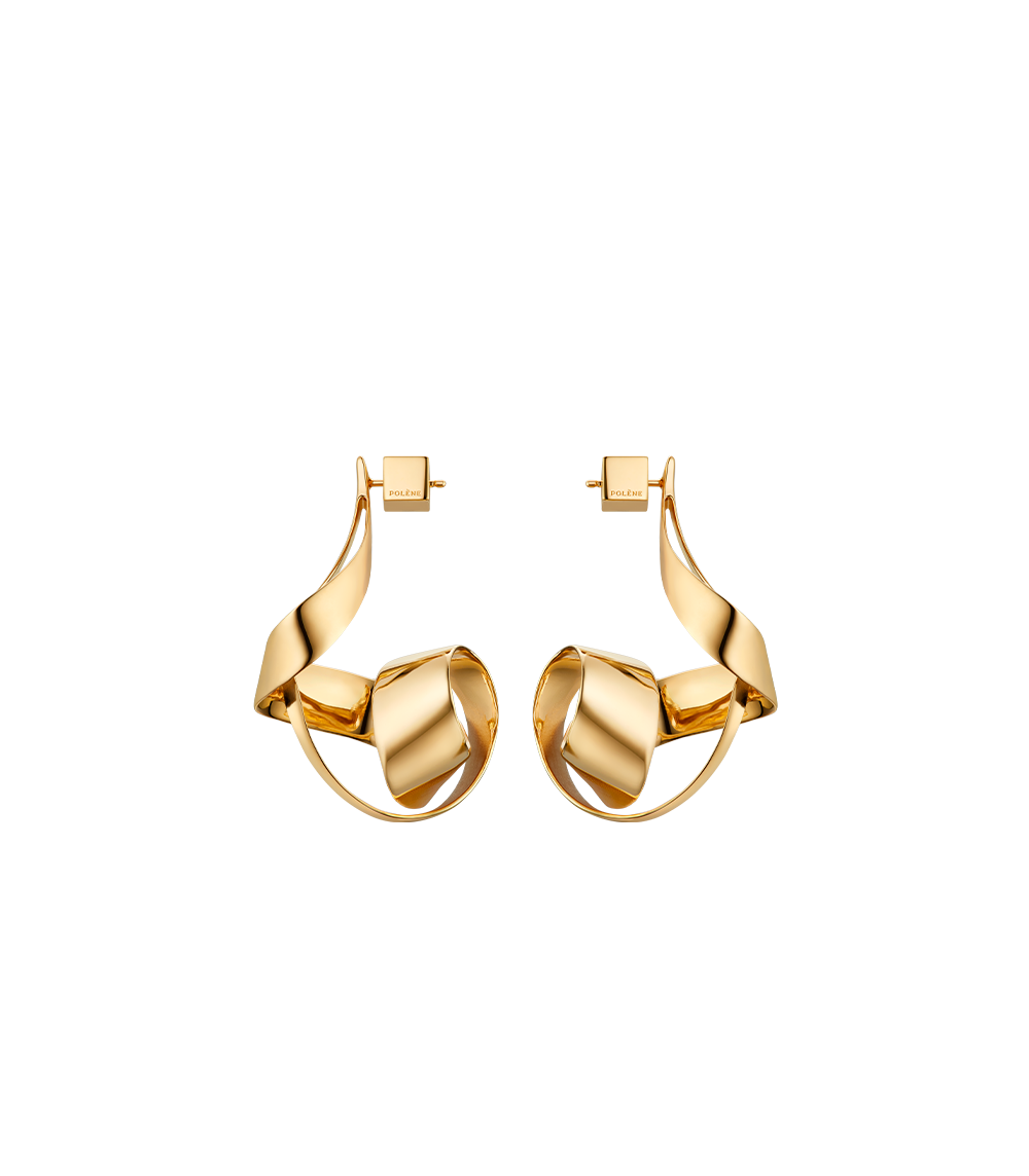 Éole Spiral Earrings - 24 carat gold-gilded