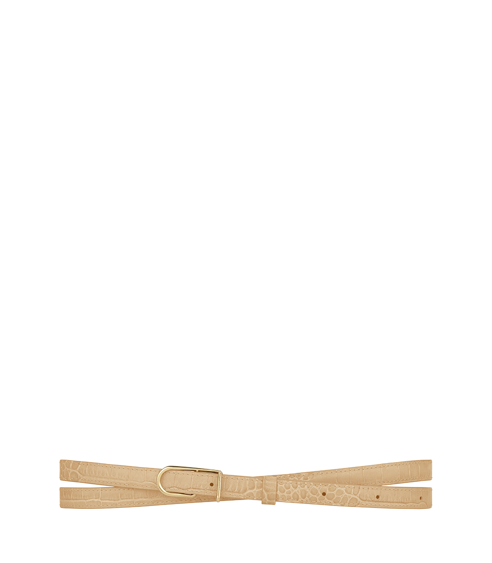 Thin Umi Belt - Sand croco print
