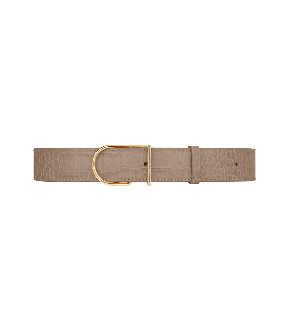 Umi Belt - Taupe Croco Print