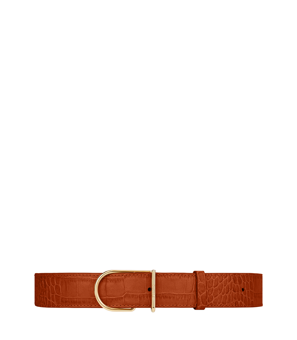Umi Belt - Terracotta croco print