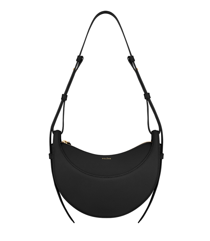 Polène  Bag - Numéro Dix - Monochrome Black Textured leather
