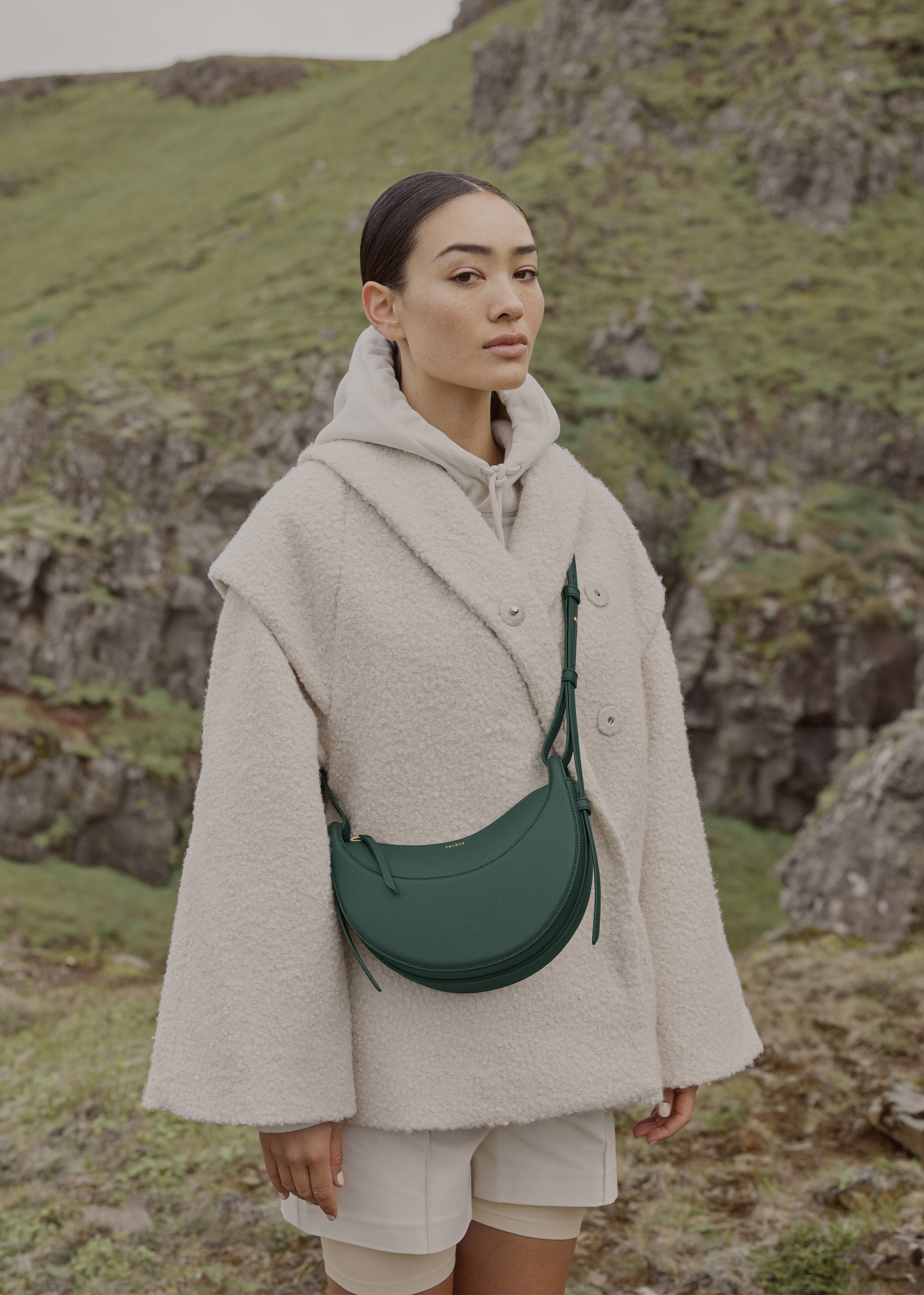 Polène | Bag - Numéro Dix - Textured Green