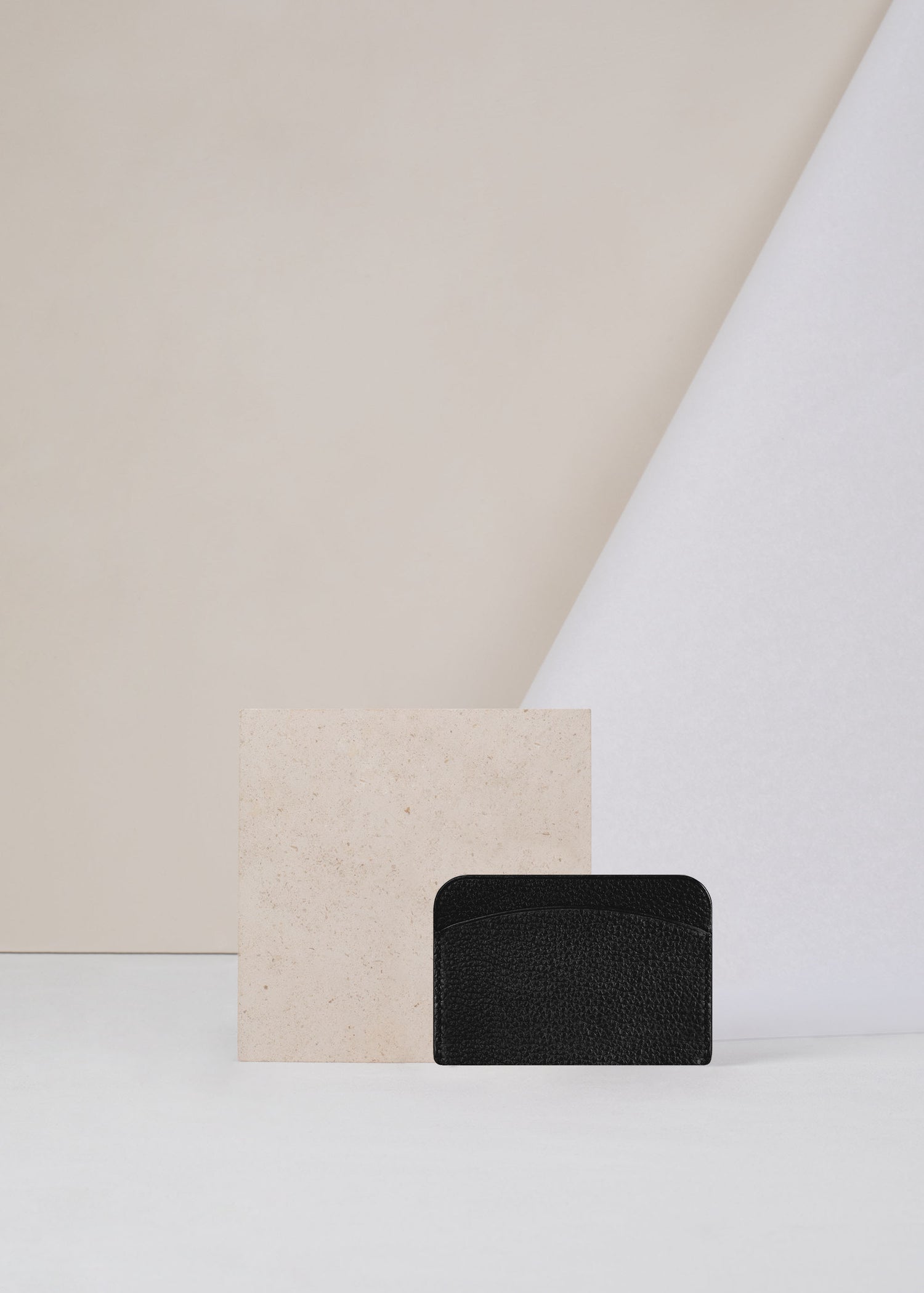 Card Holder - Black - Textured Leather