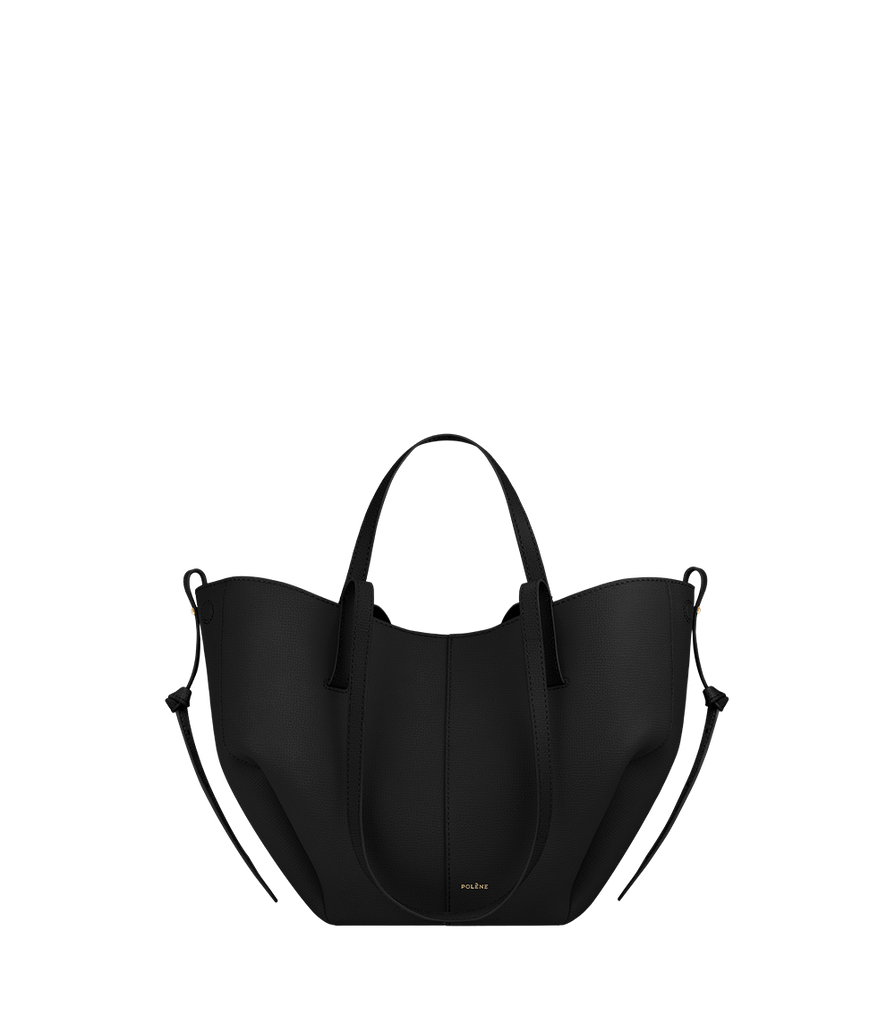 Polène  Bag - Cyme Mini - Black Textured Leather