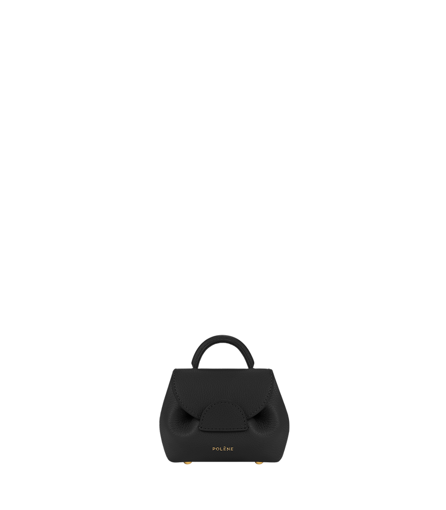 Polène  Bag - Numéro UnMicro - Black Textured Leather