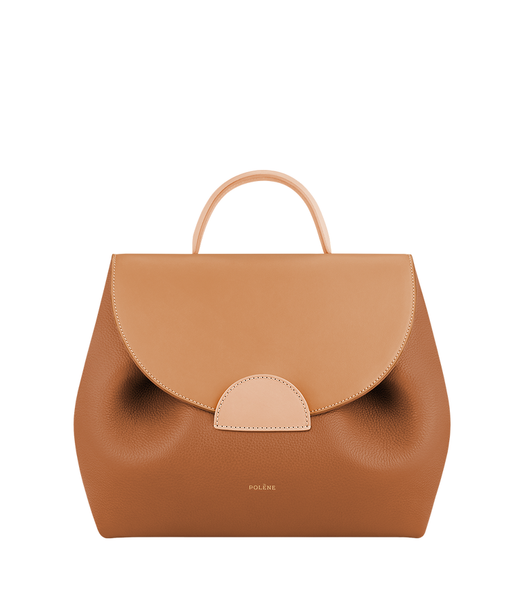 Polène | Bag - Numéro Un - Trio Camel Textured leather