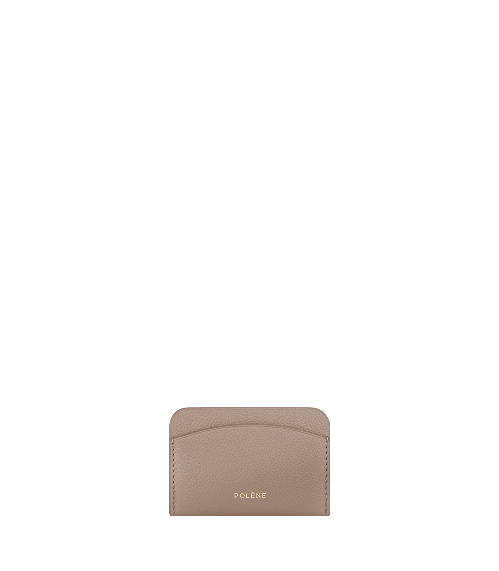 Card Holder - Taupe - Textured Leather