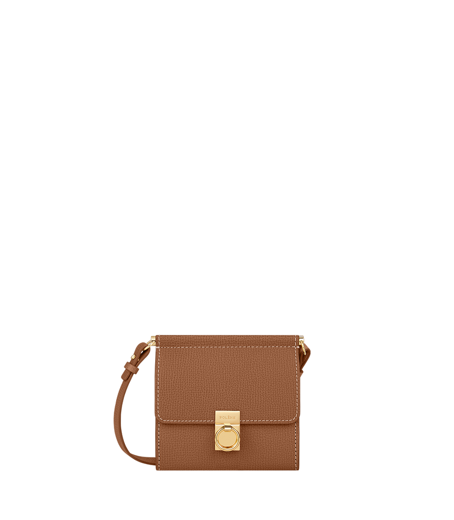 Numero Sept Crossbody Wallet Textured Camel